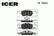 Комплект тормозных колодок ICER 181264