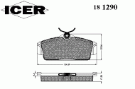 Комплект тормозных колодок ICER 181290