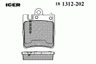 Комплект тормозных колодок ICER 181312-202