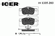 Комплект тормозных колодок ICER 181335-203