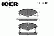 Комплект тормозных колодок ICER 181340