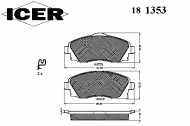 Комплект тормозных колодок ICER 181353