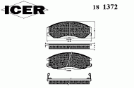Комплект тормозных колодок ICER 181372