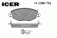 Комплект тормозных колодок ICER 181380-701