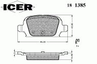 Комплект тормозных колодок ICER 181385