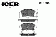 Комплект тормозных колодок ICER 181386