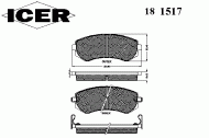 Комплект тормозных колодок ICER 181517