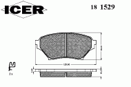 Комплект тормозных колодок ICER 181529