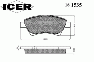 Комплект тормозных колодок ICER 181535