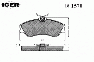 Комплект тормозных колодок ICER 181570