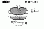 Комплект тормозных колодок ICER 181676-701