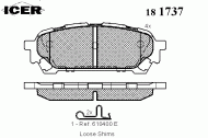 Комплект тормозных колодок ICER 181737