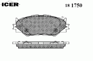 Комплект тормозных колодок ICER 181750