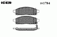 Комплект тормозных колодок ICER 181784