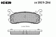 Комплект тормозных колодок ICER 181819-204