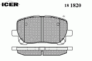 Комплект тормозных колодок ICER 181820