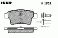 Комплект тормозных колодок ICER 181853