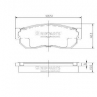 Комплект тормозных колодок NIPPARTS J3601001