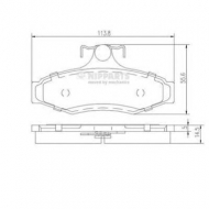 Комплект тормозных колодок NIPPARTS J3610900
