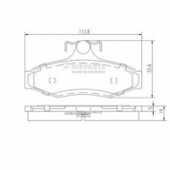 Комплект тормозных колодок NIPPARTS J3610901