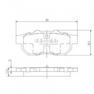 Комплект тормозных колодок NIPPARTS J3614007