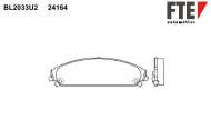 Комплект тормозных колодок FTE BL2033U2