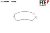 Комплект тормозных колодок FTE BL2043A4