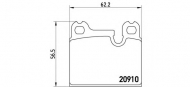Комплект тормозных колодок BREMBO P 06 005