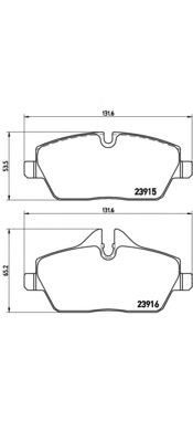 Комплект тормозных колодок BREMBO P 06 067