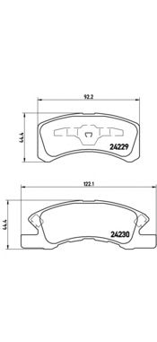 Комплект тормозных колодок BREMBO P 16 011
