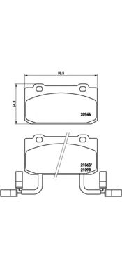 Комплект тормозных колодок BREMBO P 23 030