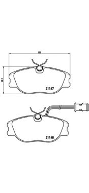 Комплект тормозных колодок BREMBO P 23 041