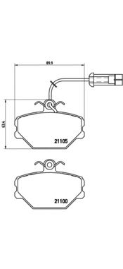 Комплект тормозных колодок BREMBO P 23 044