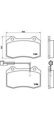 Комплект тормозных колодок BREMBO P 23 052