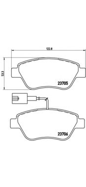 Комплект тормозных колодок BREMBO P 23 085
