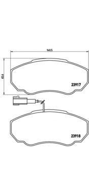 Комплект тормозных колодок BREMBO P 23 091