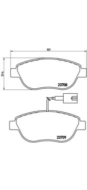 Комплект тормозных колодок BREMBO P 23 137