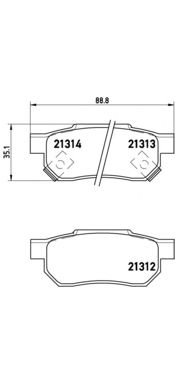 Комплект тормозных колодок BREMBO P 28 017