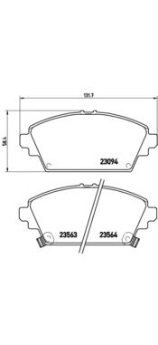 Комплект тормозных колодок BREMBO P 28 029
