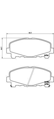Комплект тормозных колодок BREMBO P 28 043