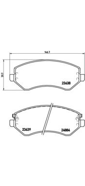 Комплект тормозных колодок BREMBO P 37 007