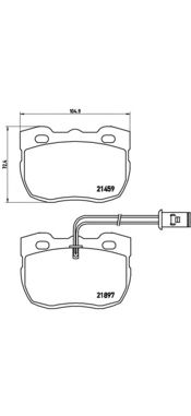 Комплект тормозных колодок BREMBO P 44 004