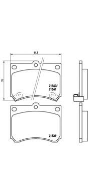 Комплект тормозных колодок BREMBO P 49 011