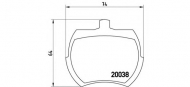 Комплект тормозных колодок BREMBO P 52 002