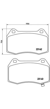 Комплект тормозных колодок BREMBO P 56 047