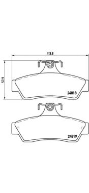 Комплект тормозных колодок BREMBO P 59 056