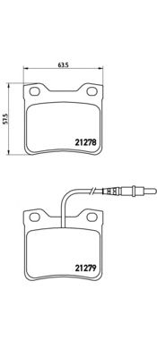Комплект тормозных колодок BREMBO P 61 038