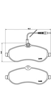 Комплект тормозных колодок BREMBO P 61 096