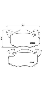 Комплект тормозных колодок BREMBO P 61 097