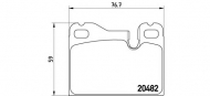 Комплект тормозных колодок BREMBO P 65 003